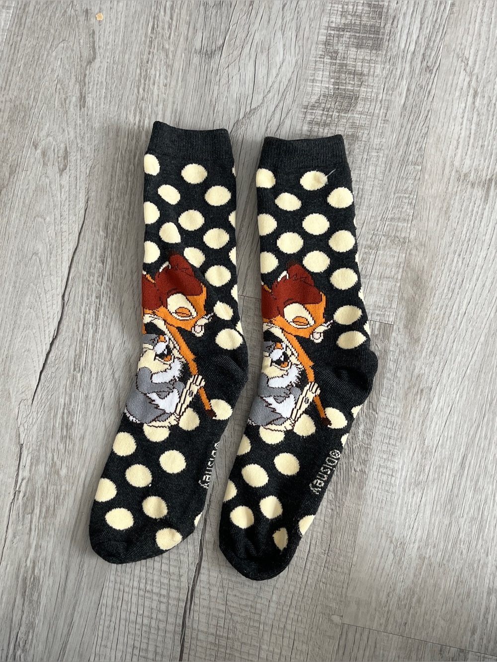 Disney Bambi socks only worn once and washed polka dot soft warm